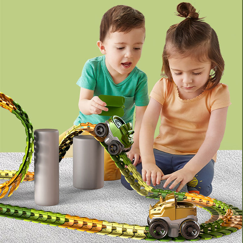 Dinosaur anti-gravity rail car toy assembled train boy gift