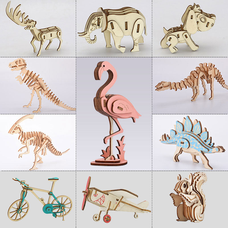 Wooden 3D puzzle toys