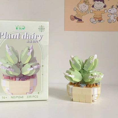 MIni Building Block Succulent Potted Plants