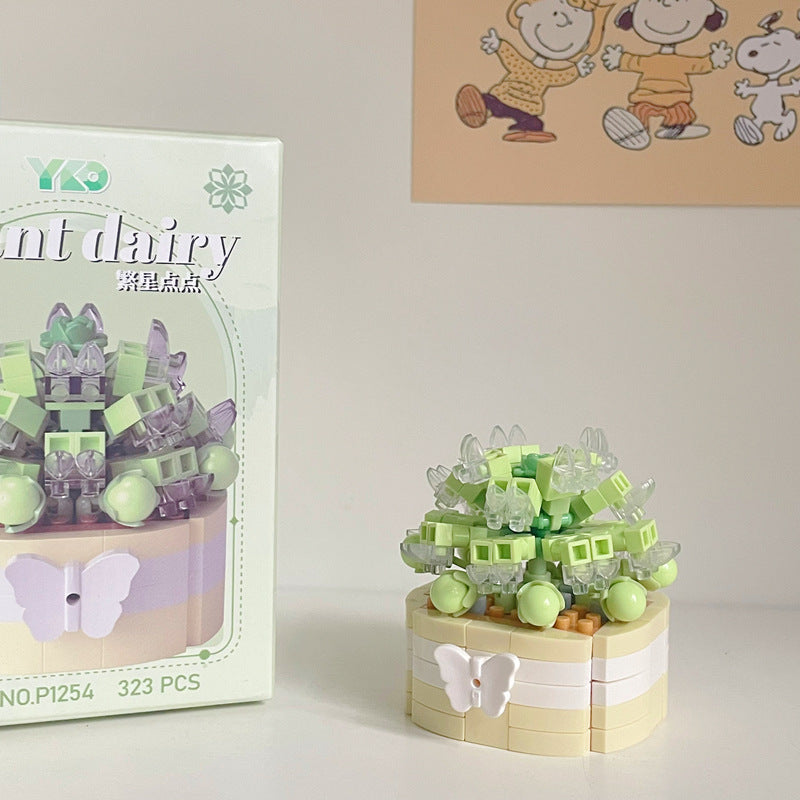 MIni Building Block Succulent Potted Plants