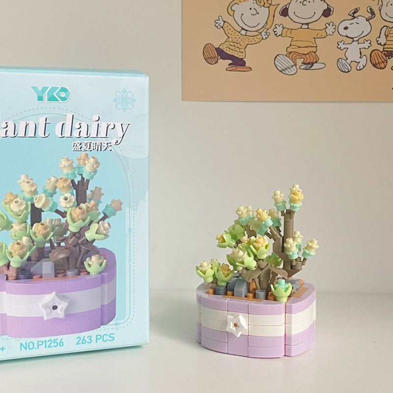 MIni Building Block Succulent Potted Plants