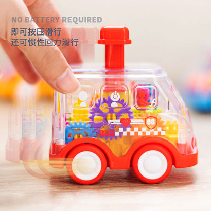 Cute gear press toy car children's toy Christmas gift