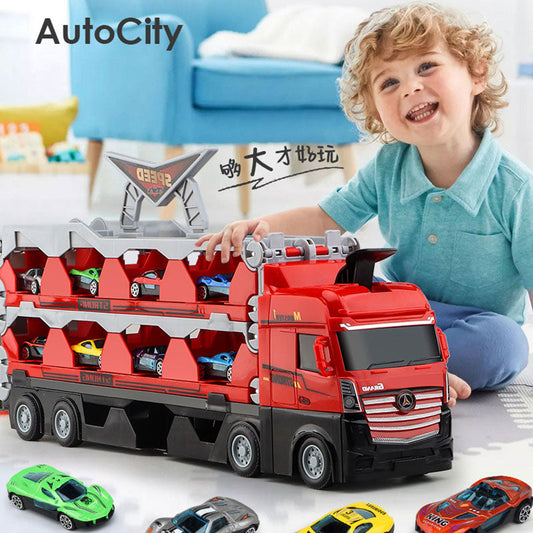 Transforming ejection toy truck kids toy car Christmas gift