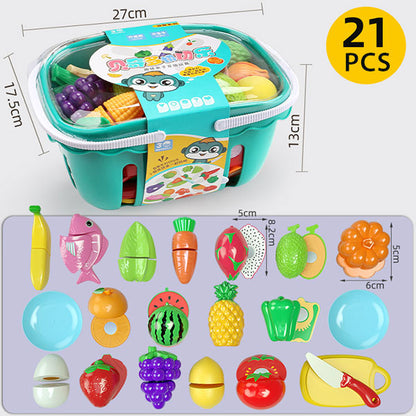 Cutting Play Food Set Children's Play House Toys Hamburger Xmas Gifts