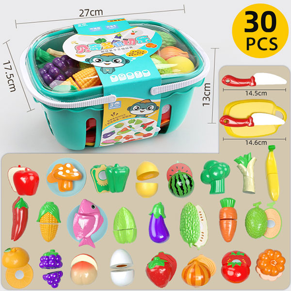 Cutting Play Food Set Children's Play House Toys Hamburger Xmas Gifts