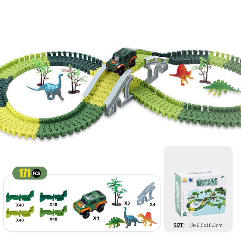 Dinosaur assembled rail car educational toy train boy gift