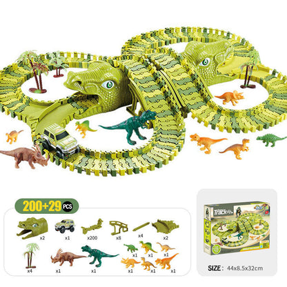 Dinosaur assembled rail car educational toy train boy gift