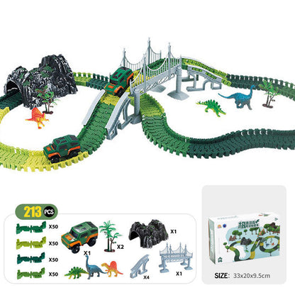 Dinosaur assembled rail car educational toy train boy gift