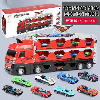 Transforming ejection toy truck kids toy car Christmas gift