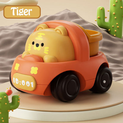 Cartoon Animal Engineering Vehicle Toddler Toy Car Christmas Gift