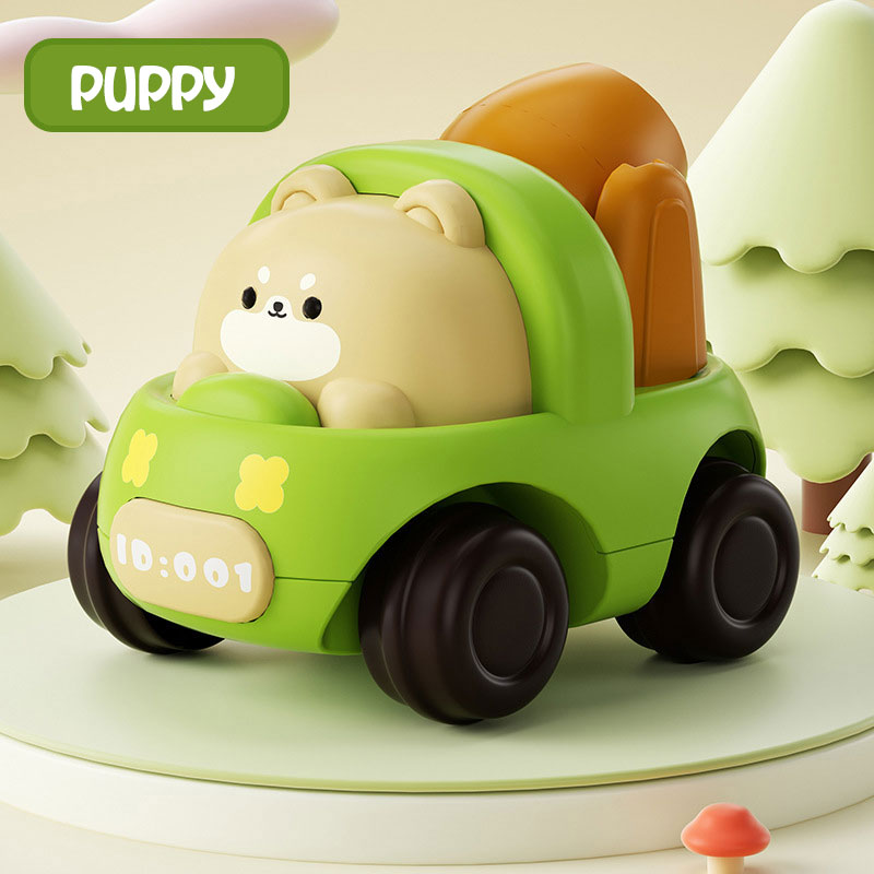 Cartoon Animal Engineering Vehicle Toddler Toy Car Christmas Gift