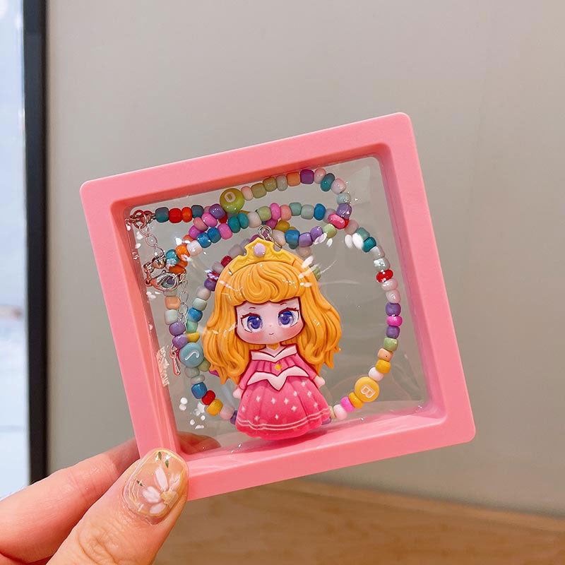 Girl Princess Necklace Cartoon Jewelry Return Gift Christmas Gift